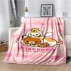 Cartoon Rilakkuma Anime Girls Throws Blanket for Baby Hiking Picnic Bed Super Soft Cute kawaii Flannel Blanket birthday gift