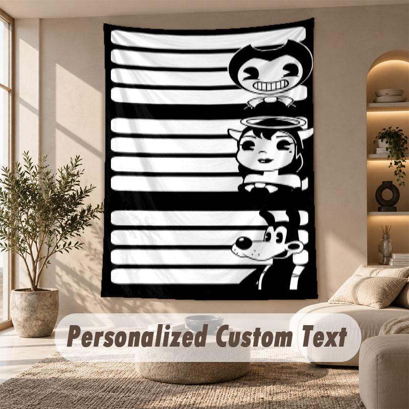 Wall Hanging Tapestry Art Cloth Bedroom Room Background DecorBendy and the Ink Machine