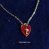 Fashionable Crosses With Heart Pendant Earrings Necklace for Unique Styles and Emotional Connection Stylish Outfits