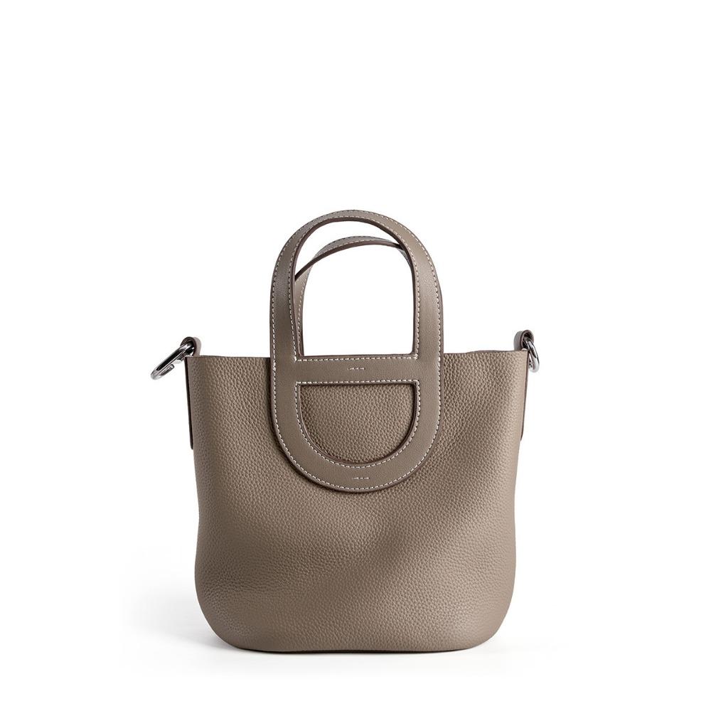 

Сумка из коровьей кожи Новая Универсальная Портативная Сумка-корзина для овощей Натуральная кожа Женская сумка Наплечная Сумка-мессенджер светло-серый