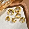Minimalist Gold Color Hoop Earrings Stainless Steel Chunky Earrings for Women Girls Hypoallergenic Jewelry Aretes Mujer Trend