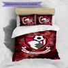Bournemouth Fußball Bedrucktes 3-teiliges Bettwäscheset, Bequemes Hautfreundliches Schlafzimmer Bettbezug-Set