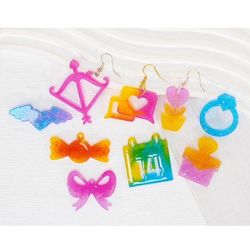Versatile Resin Casting Mold DIY Earrings Pendant Mold Valentine's Day Epoxy Molds Perfect for Creating Jewelry Earrings