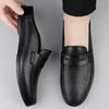 Summer Casual Leather Half Slippers Loafers Shoes Men's Comfort Soft Sole Beach Loafers Designer Luxury Slides Slippers
