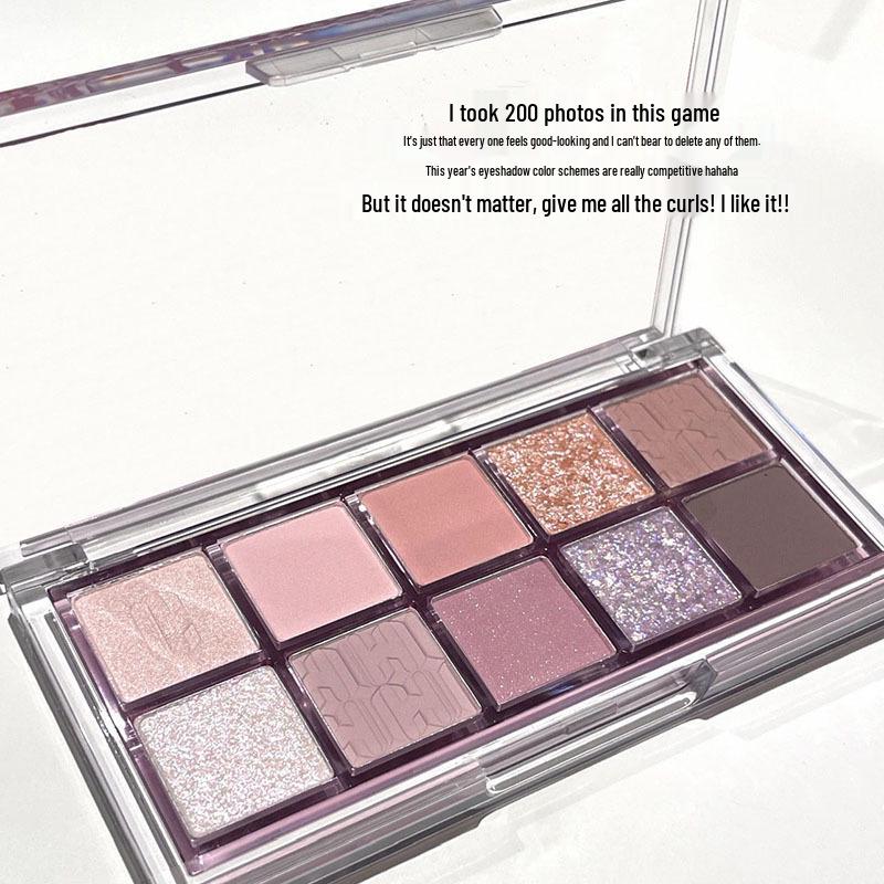 DIKALU 2021 Cement Earth Tone Eyeshadow Palette: Ten Colors, High-Value, Niche, Affordable Makeup.
