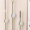Strong Suction Mop Holder Storage Rack Easy Installation Broom Hanger Cleaning Tool Organizer for Bathrooms and Kitchens