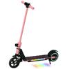 Folding Electric Scooter for Kids, with Dual Brakes, Front Suspension, LED Colourful Lights, Pink