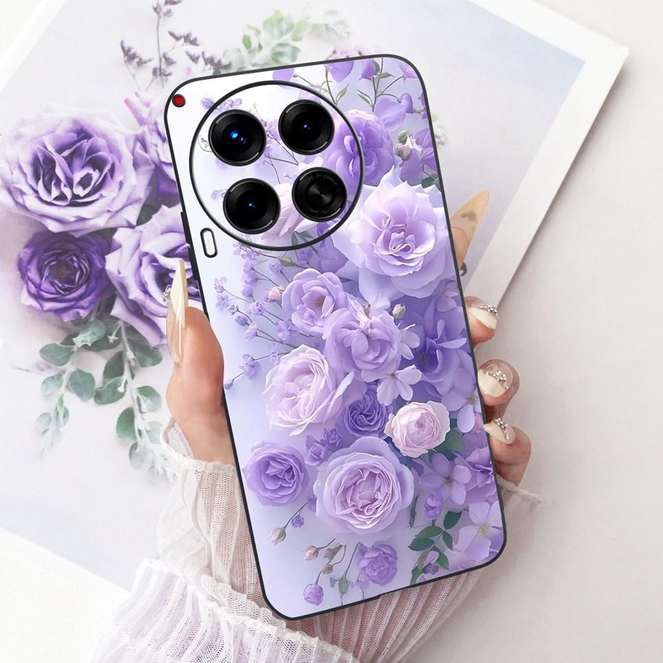 Luxury Flower Butterfly Bow Pattern Casing For Tecno Camon 30 30s Pro 30 Premier Back Cover Clear Soft Silicone Phone Case