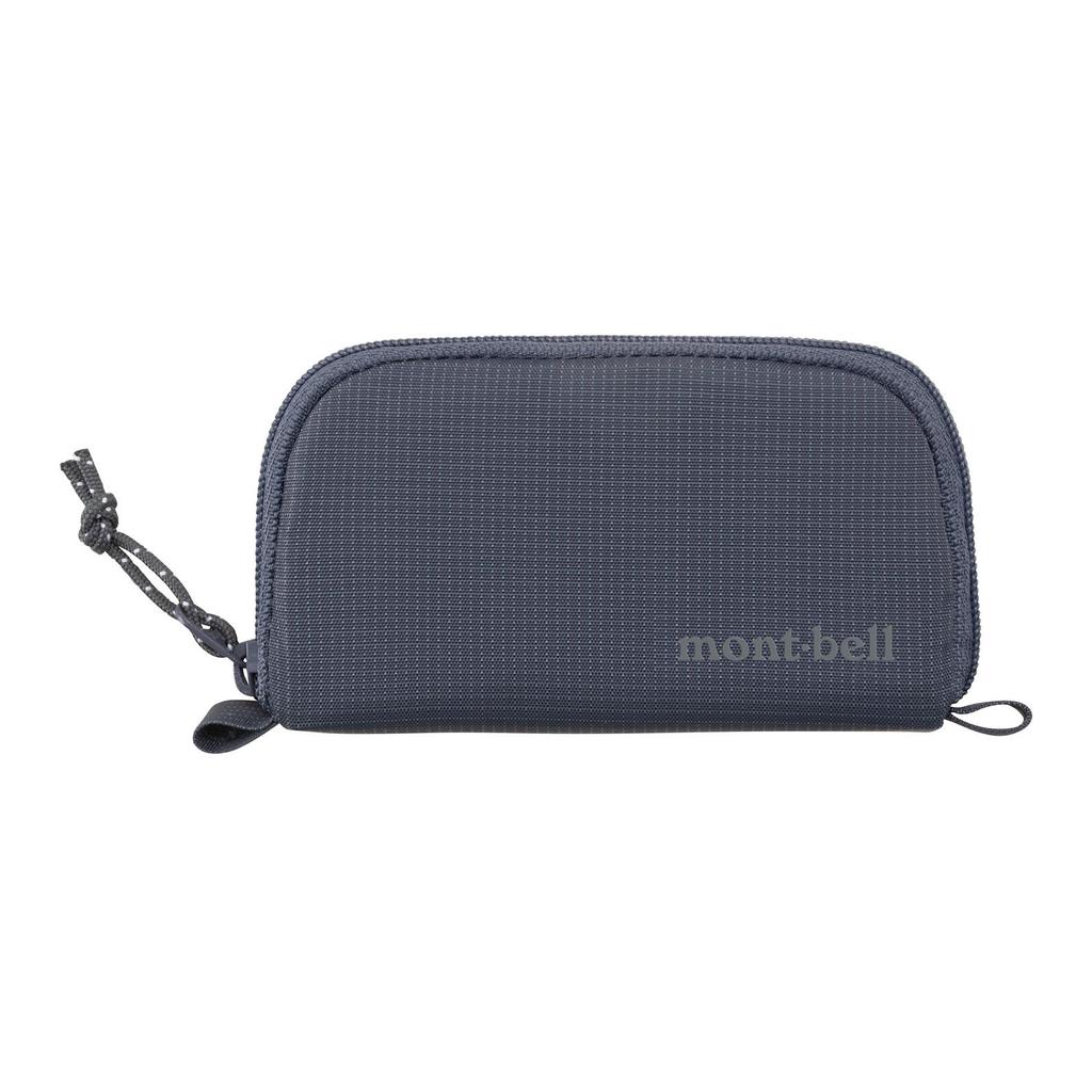 MONTBELL Letter Logo Zip Closure Nylon Wallet Mini Unisex Couple Grey