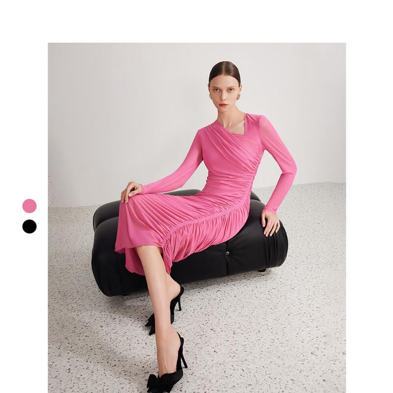 

Langzi Elegant Slim-Fit Designer Midi Dress L