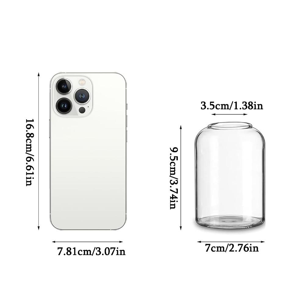 6pcs Glass Bud Vases for Centerpieces Clear Small Flower Vase Decor Bulk Simple Modern Decorative Vases for Flowers Candle Vase Wedding Centerpiece