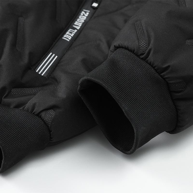 Men's Autumn/Winter Hooded Cotton Jacket - Casual, Warm, Plus Velvet