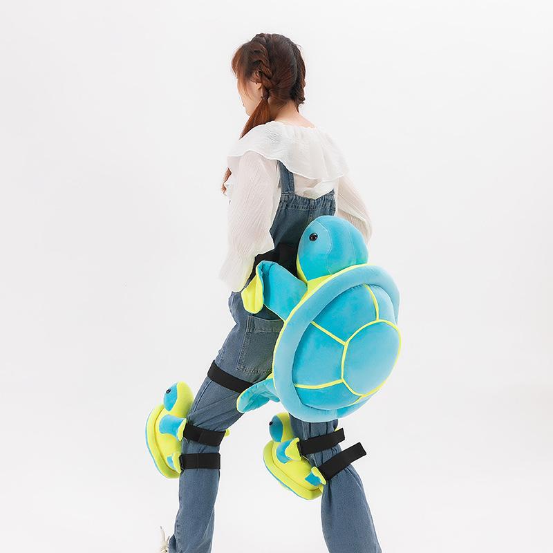 Zimní lyžařské ochranné vybavení Želva plyšová hračka Prdící polštář Měkké roztomilé hnědé medvídě Chrániče kolen Chránič kyčlí Lyžařská protipádová podložka