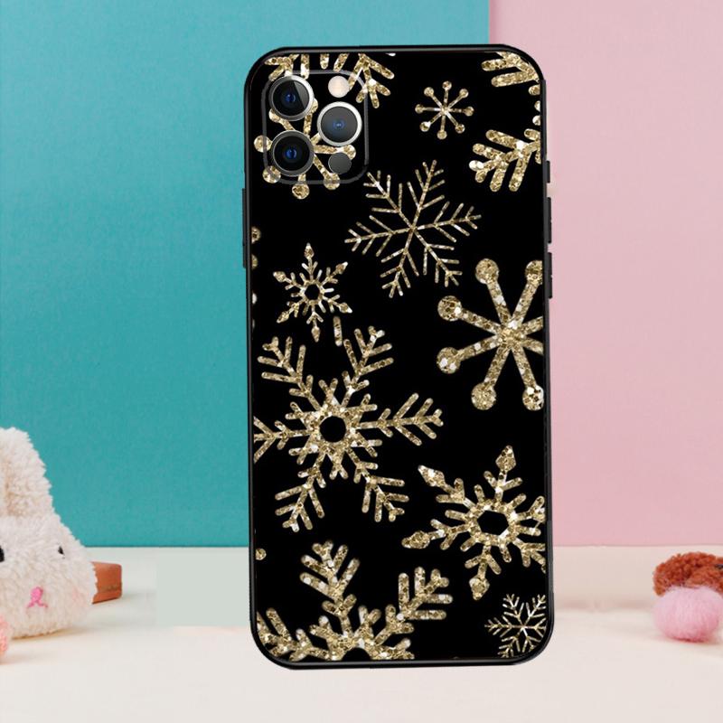 Christmas Snowflakes Phone Case For iPhone 17 Air 16 14 13 12 11 15 Pro Max 12 13 Mini 15 16 Plus 16e Cover Coque