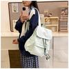 Schoolbag Simple Casual Lightweight Backpack Bag Women's 1011 New Korean Version Contrasting Colors Go Out To Work Commuting Travel Small Backpack