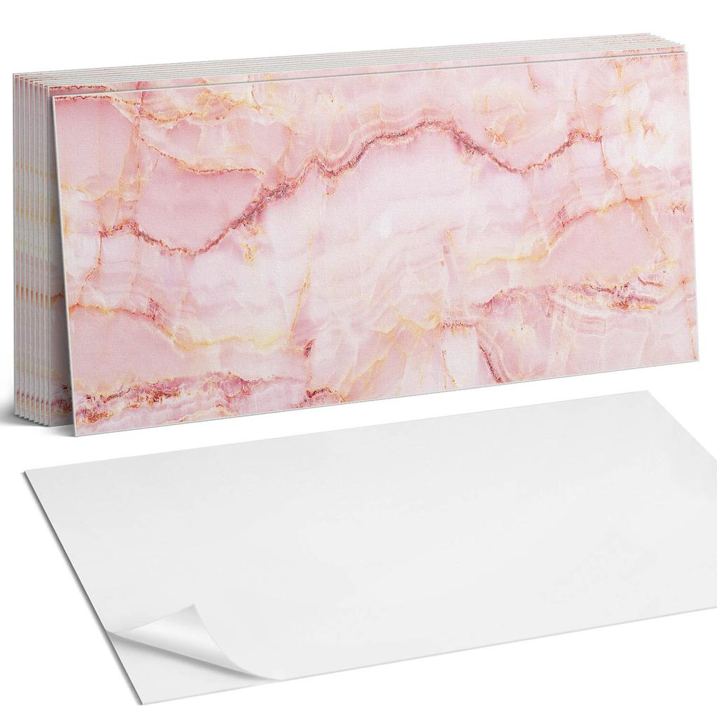 Kafelki Ścienne Samoprzylepne Winyl Wzór Marmurowy Z Falami 10X40X20 Cm