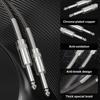 6.35mm To 6.35mm Stereo Audio Cable, FIBBR Straight 1/4-Inch TS Audio Guitar Plug-in, Nylon Braided for Electric Guitars, Basses, Amplifiers, Mixers,
