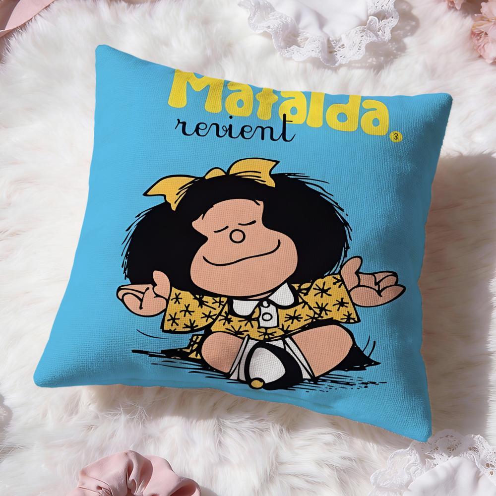 Anime M-MafaldaS Cushion Cover Premium Comfort Reversible Pillow Cove -Two in One Design for Any Room & Car Interior