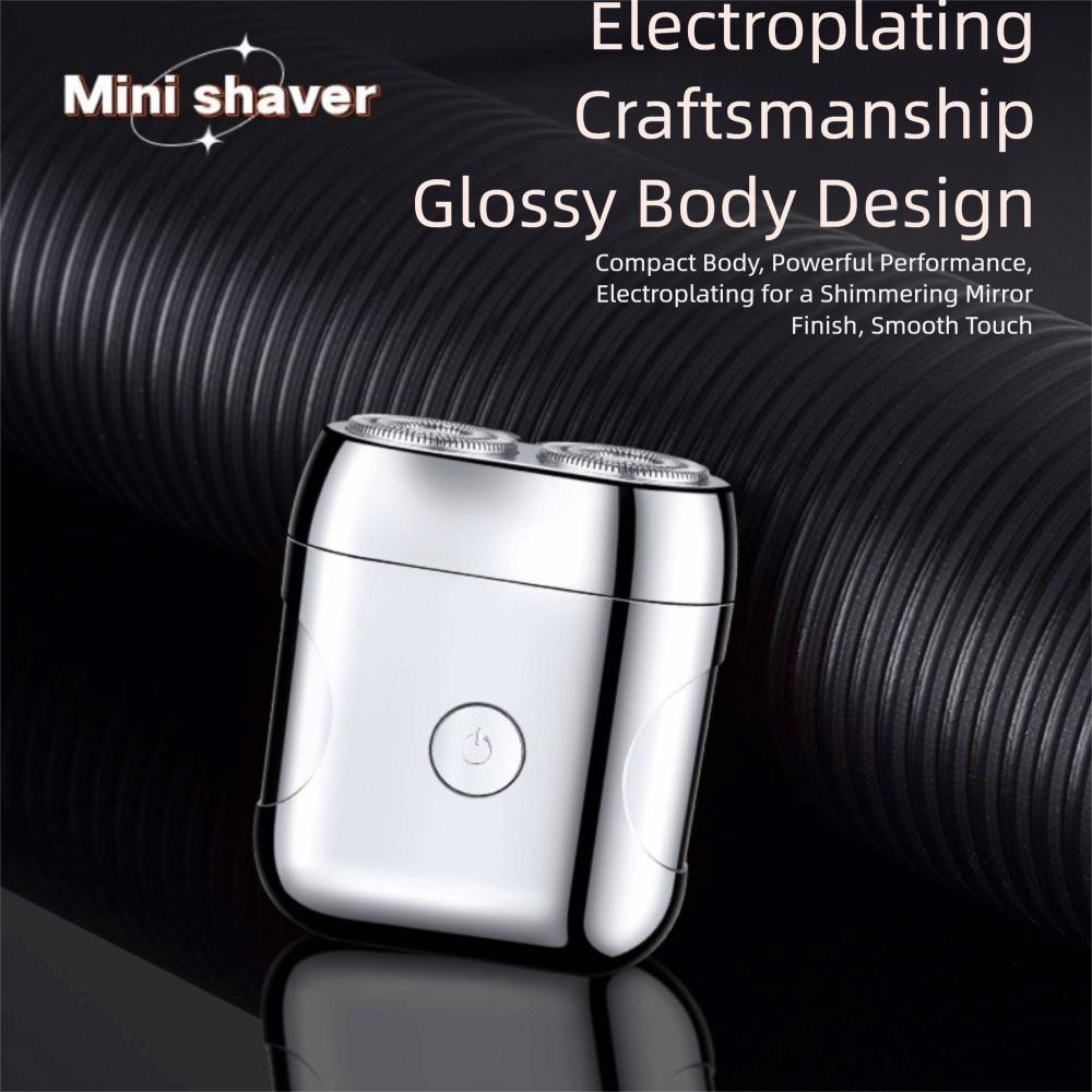 Ultra Clean Electric Shaver Washable Mini Shaving Rechargeable Double Head Razor  Beard