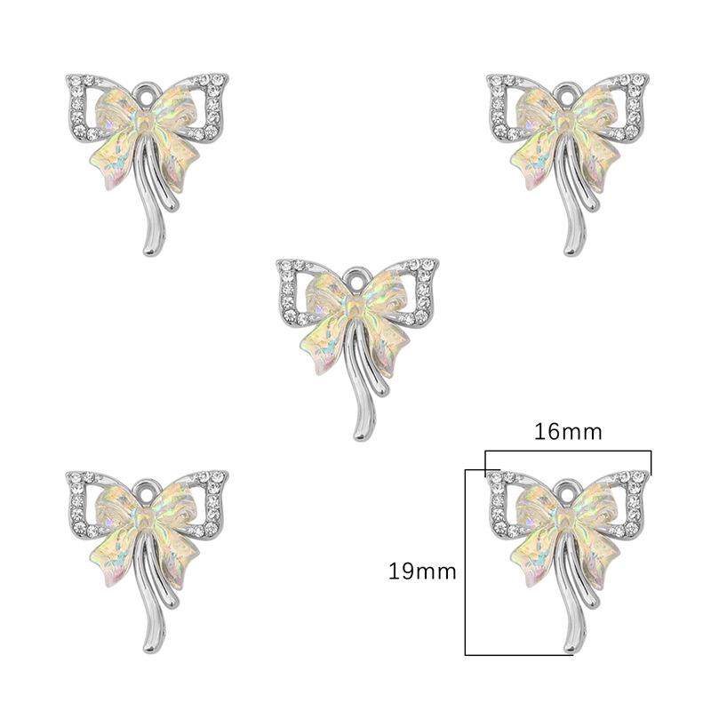 Enchanting Silver Tulip Hexagram Bow Star Rose Pendant for DIY Beading