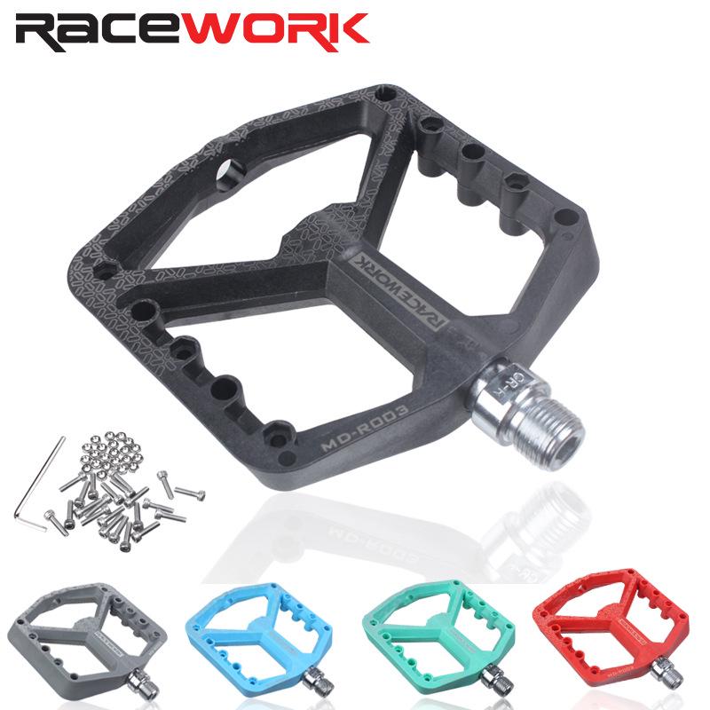 RACEWORK Nylon Brede Platform Fietspedalen voor Mountain- & Racefietsen