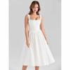 European-American Style Slim White Summer Dress