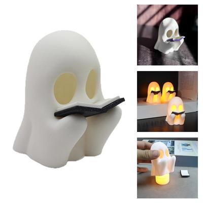 Light Up Ghost Halloween Decors Halloween Ghost Decorations Indoor White Ghost Figurines Ghost Statue Sculpture