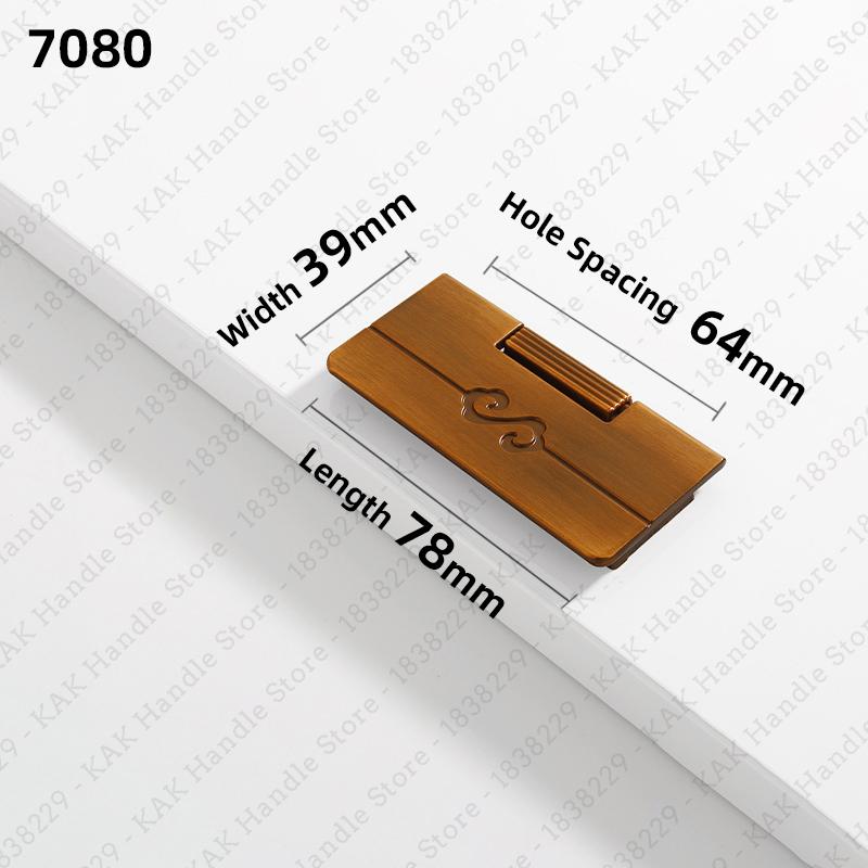 KAK Hidden Furniture Handle Gold Aluminum Alloy Flat Concealed Buckle Cabinet Pulls Flush Mounted Wardrobe Door Handle Hardware
