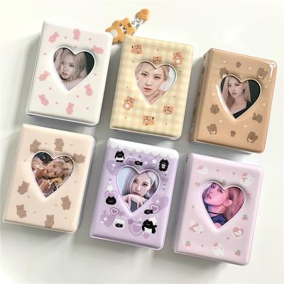 3 ιντσών Bear Bunny Tiger Photo άλμπουμ Heart Hollow 40 τσέπες Idol Photocard Holder Star Chasing Storage Συλλογή Kawaii Stationery