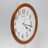 Seiko Clock Zegar Ścienny Analogowy Drewniana Rama Brązowe Drewno KX620B