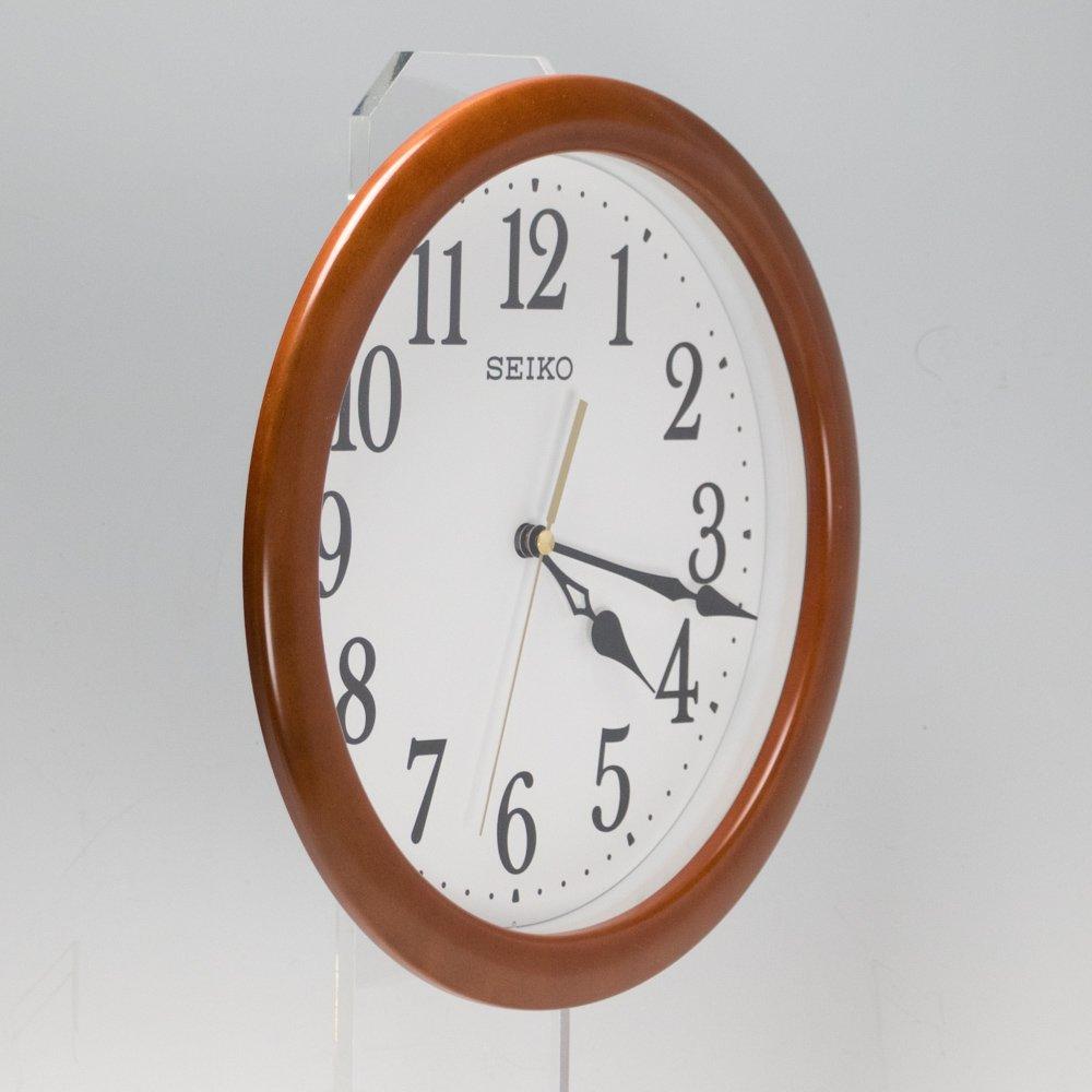 Seiko Clock Zegar Ścienny Analogowy Drewniana Rama Brązowe Drewno KX620B