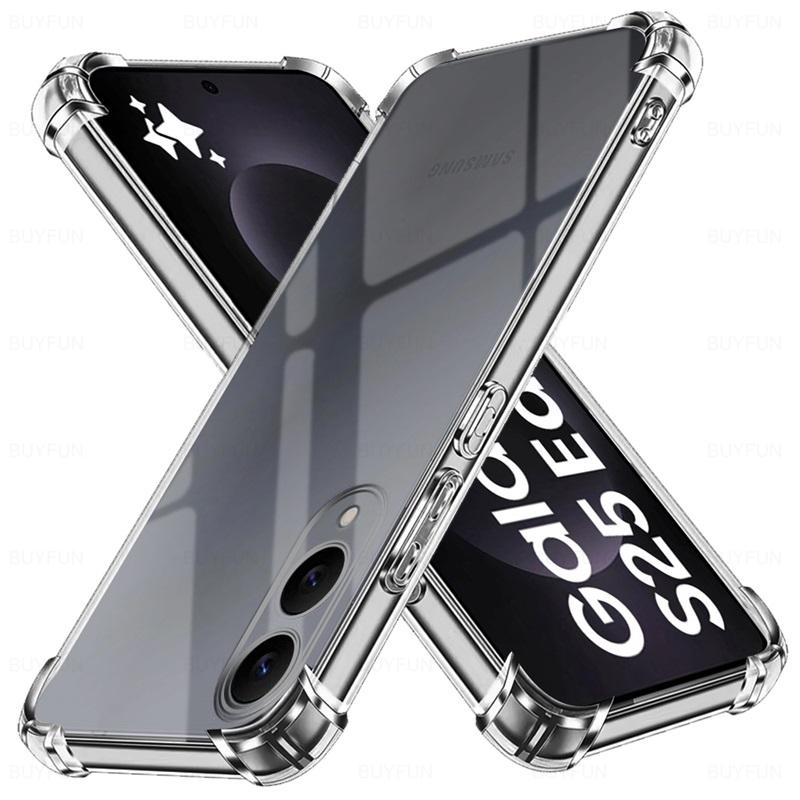 S 25 Edge 25Edge Case Anti-Yellowing Clear Crystal TPU Soft Cover For Samsung Galaxy S25 Edge S25Edge 5G Airbag Shockproof Coque For Galaxy S25 Edge