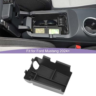 Auto Mittelarmlehnenbox Aufbewahrungsbox Organizer Behälter Für Ford Mustang 2024 Up Innenraum Verstauen Aufräumen Zubehör