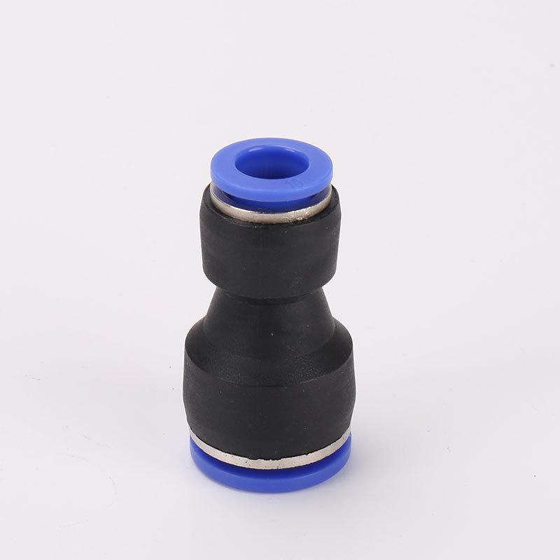 PG Trachea Pneumatic Quick Connector, Straight Plastic Reducing Coupling (Sizes: 6-4, 8-6, 10-8, 12).