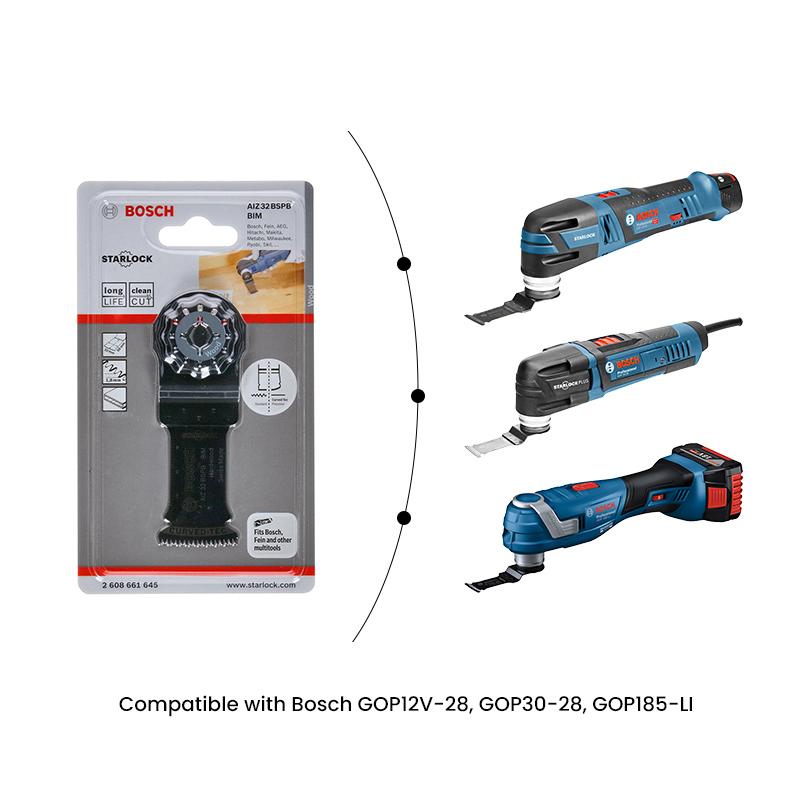 Bosch Starlock Accessories Star Lock Wood Cutting Blade Compatible with Bosch GOP12V-28, GOP30-28, GOP185-LI