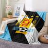 1Pc AUF Logo Uruguay Print Flannel Blanket High Quality Warm Comfortable Cover for All Seasons Perfect for Gifts Home Decor