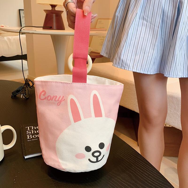 

Fumaide Cony Rabbit Design Two-Pack Canvas Tote Bags