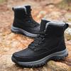 Men's Winter Plus Size High-Top Cotton Snow Boots - Thick Sole, Waterproof, Fleece-Lined for Extra Warmth