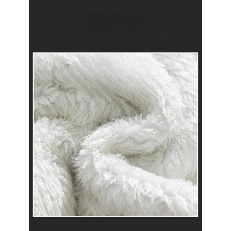 Plus Velvet Pants Men's Winter Warmth Thickened Lamb Fleece Sweatpants Loose Autumn and Winter Style Drawstring Sports and Leisure Trousers