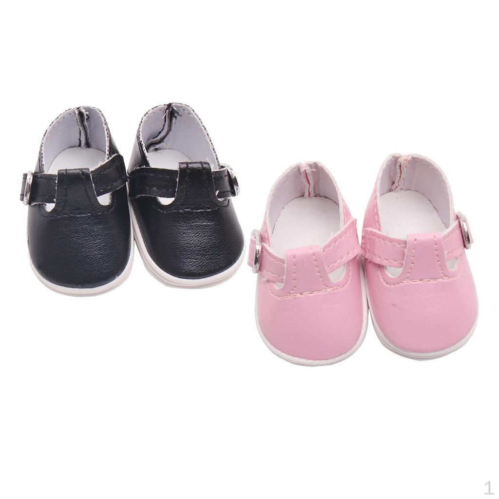 

2 Pairs Dolls Shoes -chan , for 9-12inch Reborn Doll, Stylish Flats Sneakers, PU Leather, Color