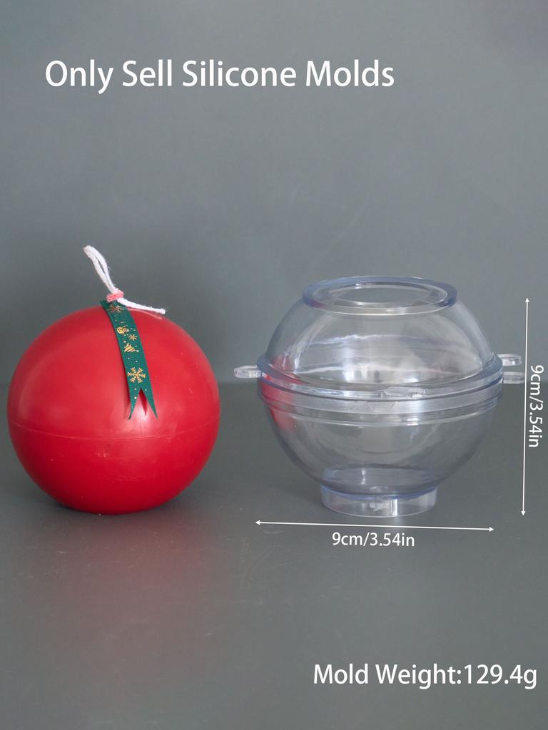 4-9cm Spherical Candle Acrylic Mold Home Decor DIY Ball Shape Crafts Wax Making Supplies Plastic Molds Kit Holiday Party Gifts