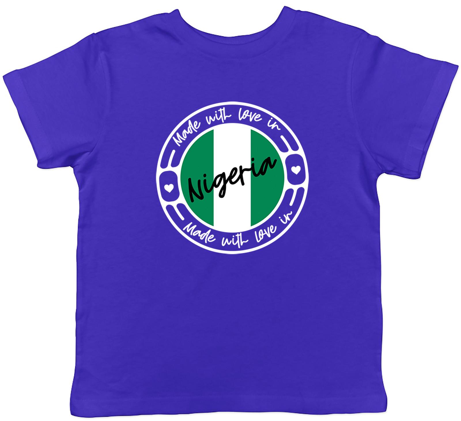 

Made With Love In Nigeria Country Childrens Kids T-Shirt Boys Girls Gift 130