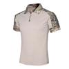 Herren Sommer Camouflage Kurzarm Stehkragen Reißverschluss Taktisches Hemd Outdoor Freizeit Sport Wandern Camping Schnelltrocknend Atmungsaktiv Oberteile