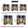 2pcs,2D plane printing Popular Curtains Christmas Bear (2) Versatile Polyester Fabric (without rod) Outdoor Decorations Ldeal