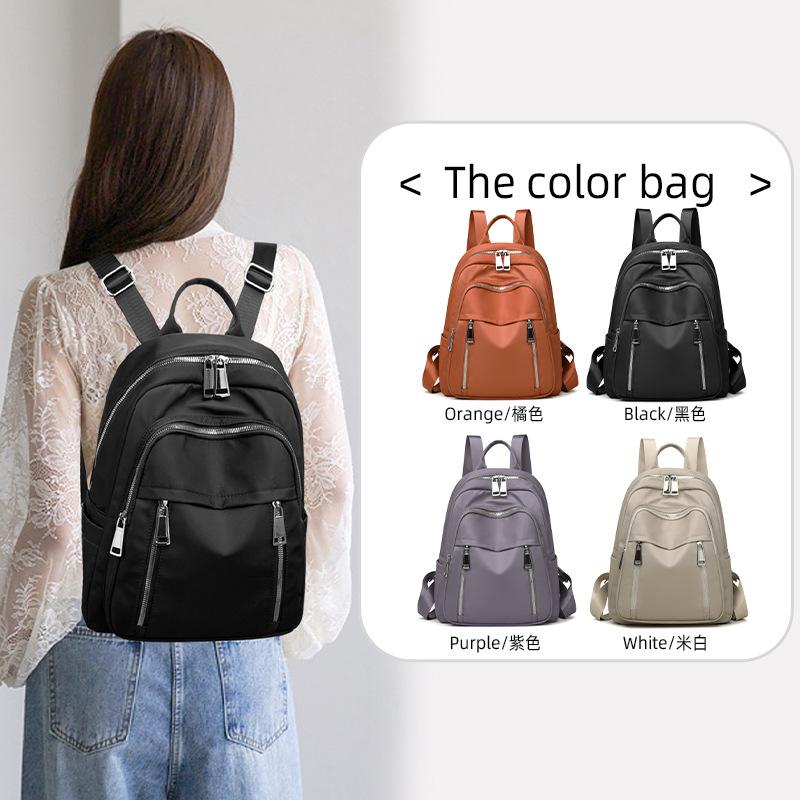 Schoolbag Oxford Cloth Women's Backpack 1011 New Large Capacity Lightweight Casual Backpack Travel Versatile Waterproof Schoolbag Women