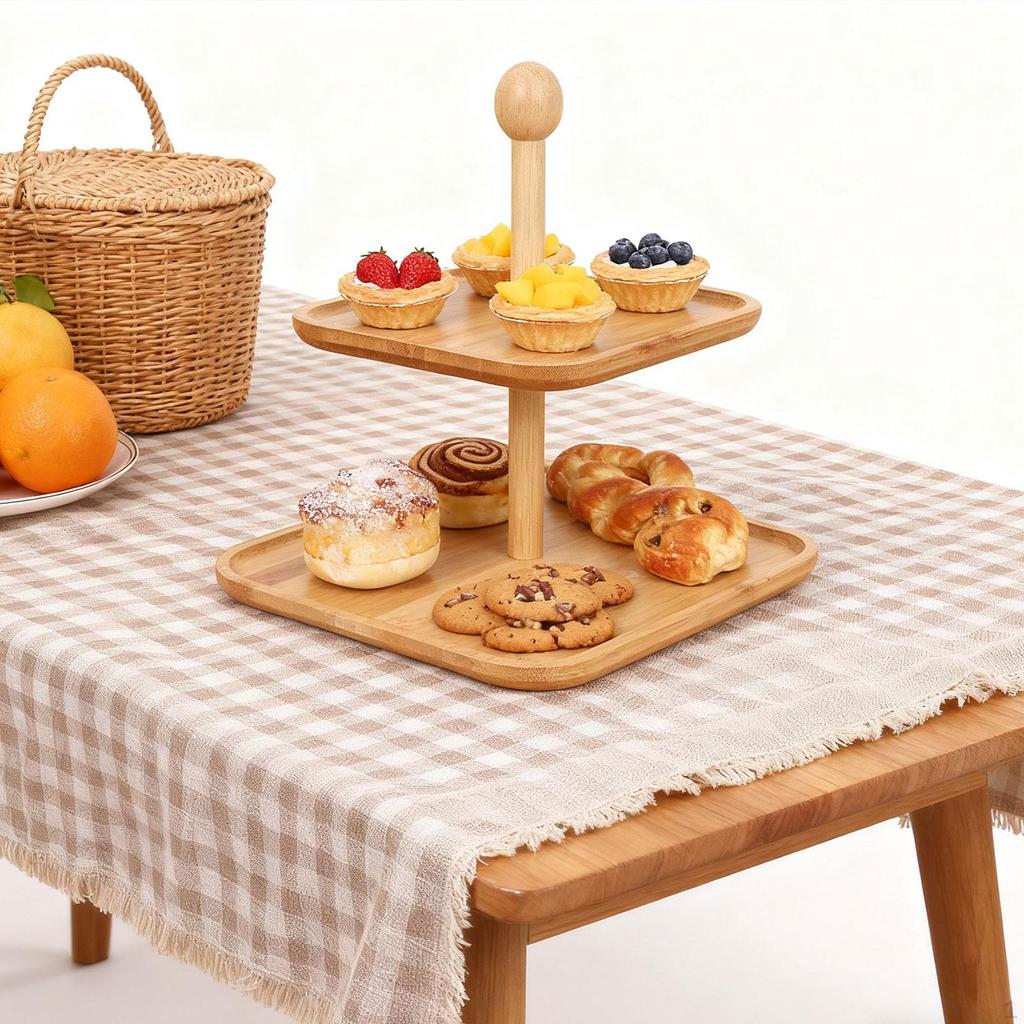 Cupcake Stand Display 2 Tier Two Tiered Trays Dessert Stands for Wedding