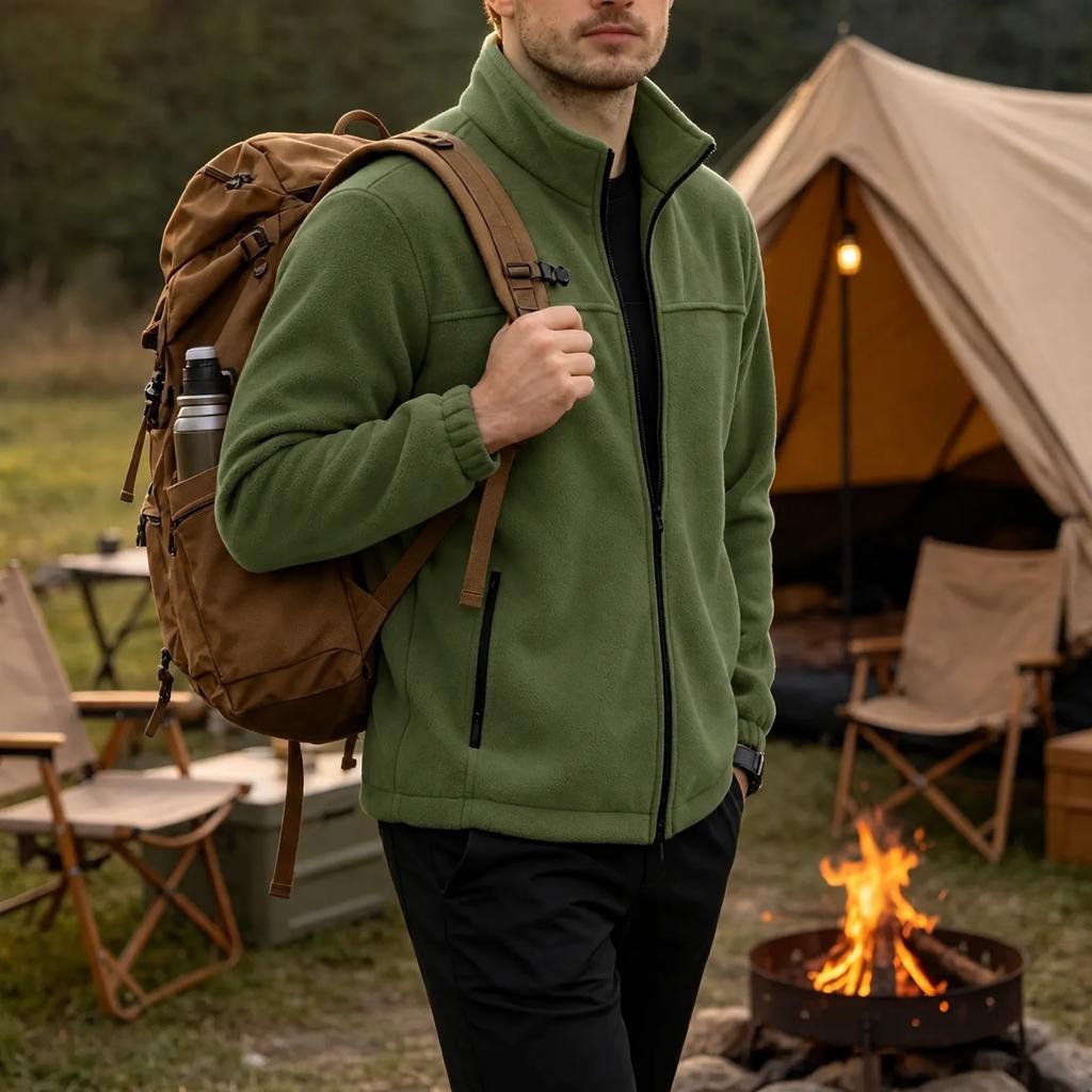 Herrenjacke mit Stehkragen für Herbst Winter Outdoor-Aktivitäten, Lässige Oberbekleidung