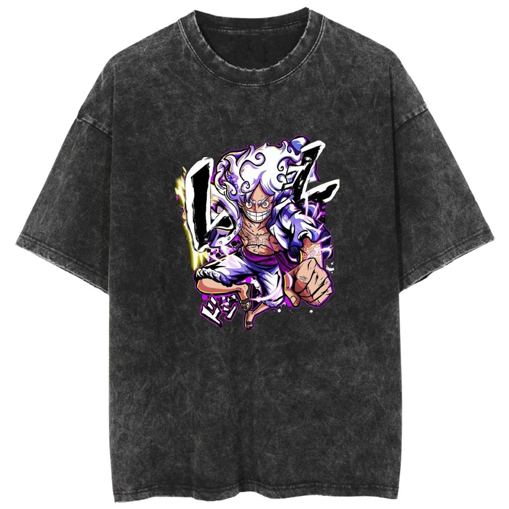 Jujutsu Kaisen Maki Zenin Graffiti-Stil Schriftzug Vintage Wash Print T-Shirt Herren 2026 Sommer Schwarz Übergroßes Tee Anime