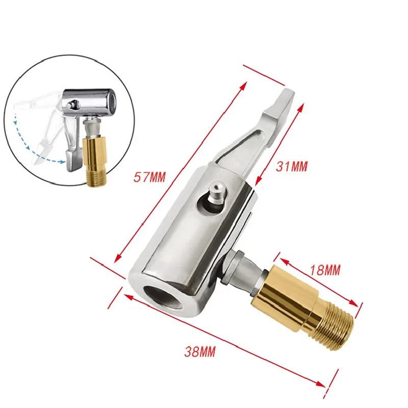 Portable Inflatable Pump for Auto Car Tire Air Chuck Compressor Tire Inflator Tire Chuck with Barb Connector for Hose Repair
