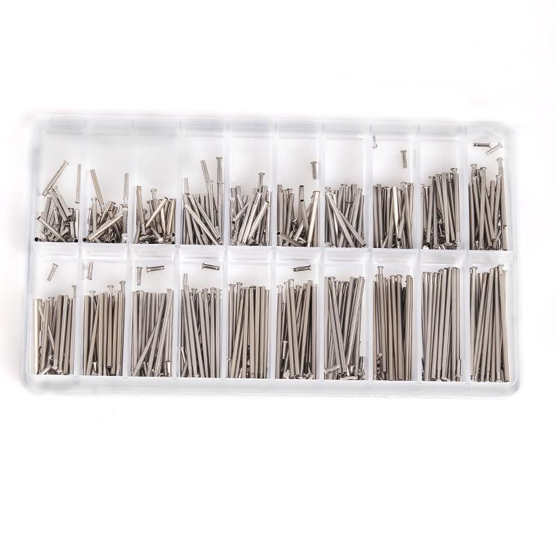 Watch Repair Kit: Band Pin, Split Pin, Tightening Nail, Screw, Spring Bar, Rivet.
